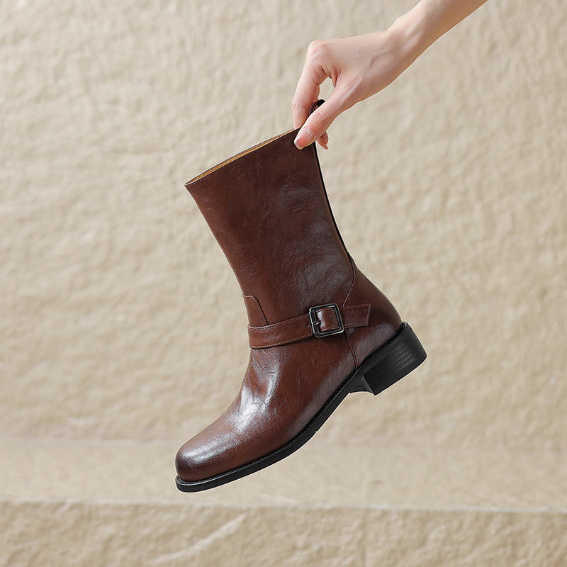 HG187-Elina Leather Works-Women's Genuine Leather Shoes