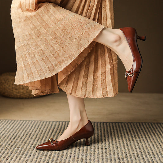 HG102-Elina Leather Works-Women's Genuine Leather Shoes